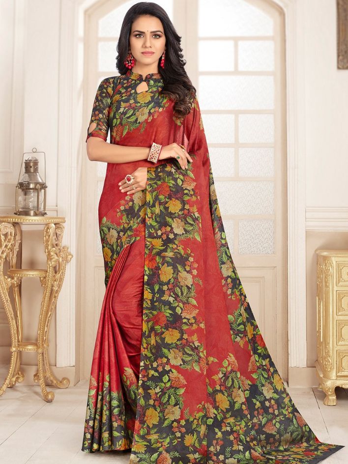 floral-printed-chiffon-saree